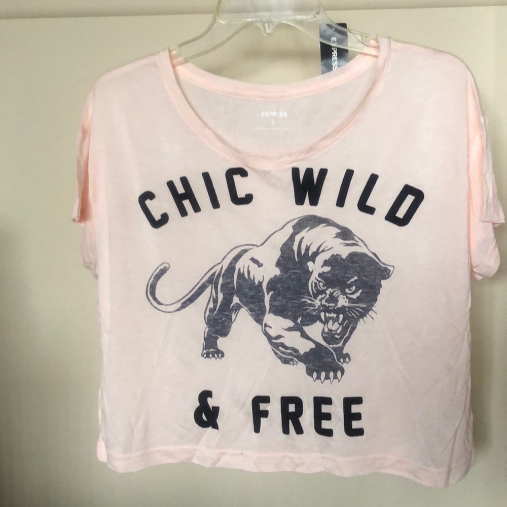 Crop top/tee in light pink